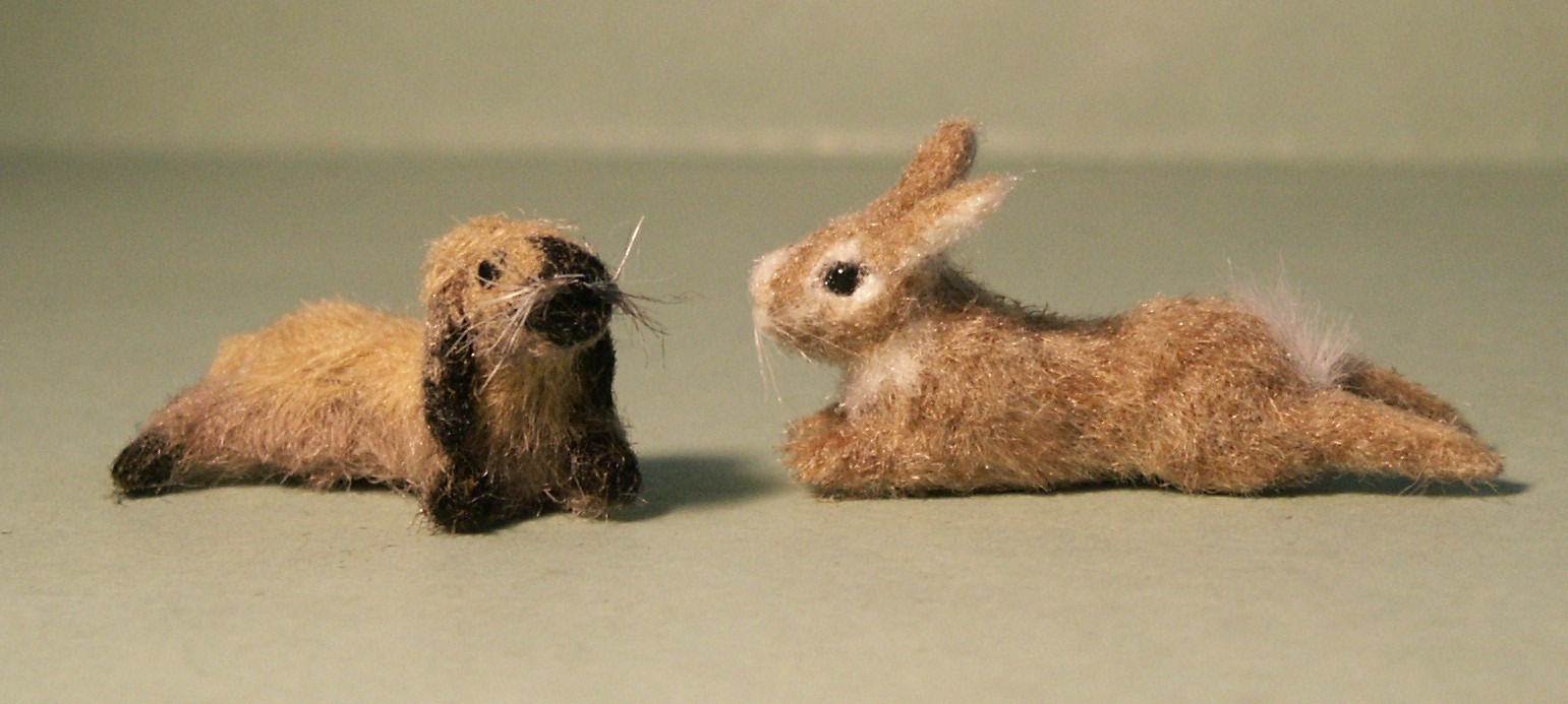 Dolls house rabbits