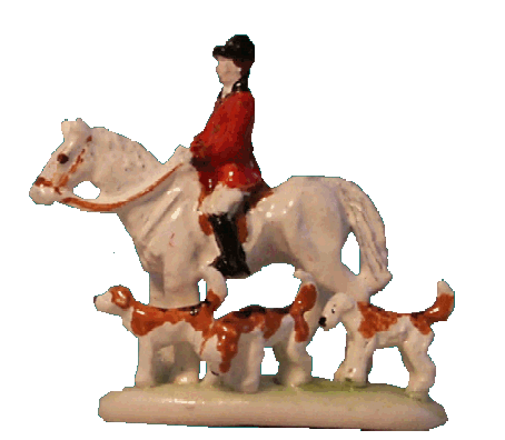 Huntsman with hounds ornament for the dolls house
