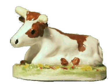 Meissen cow ornament for the dolls house