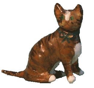 Dolls house ornament of a cat