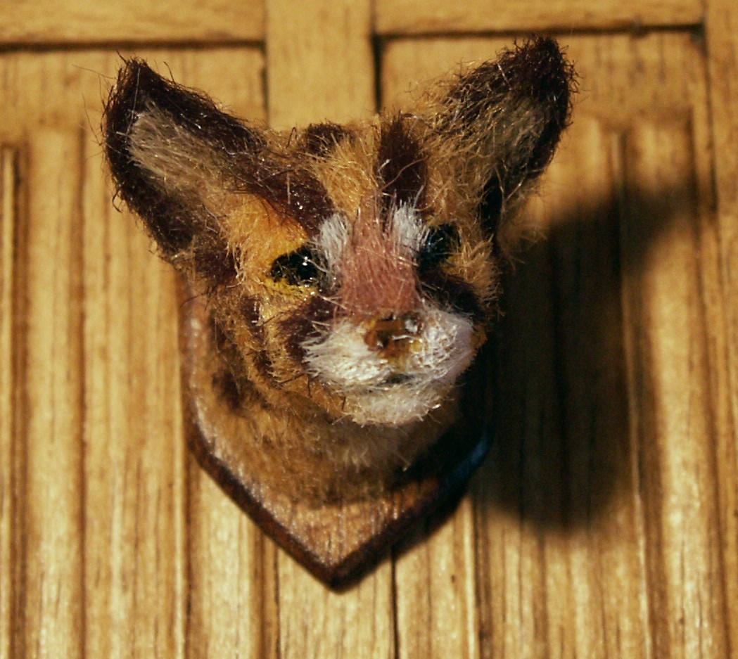 Serval head for the dolls house