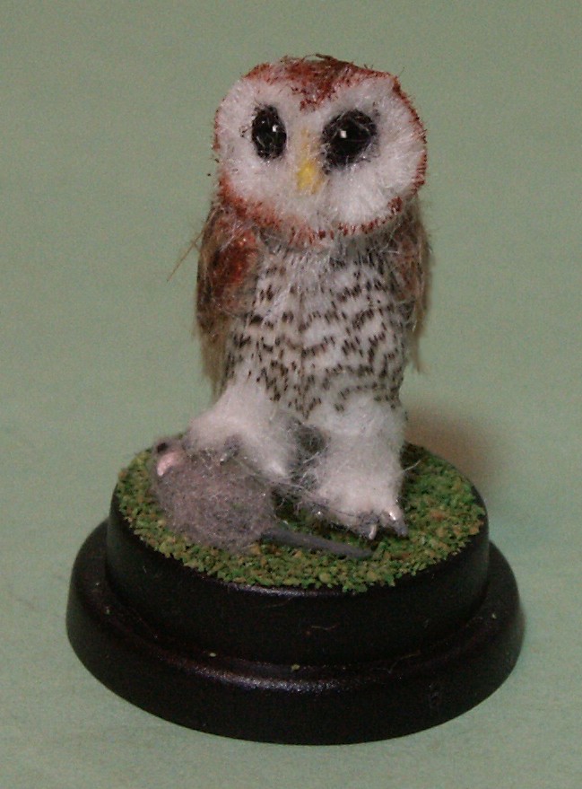 Dolls house miniature owl