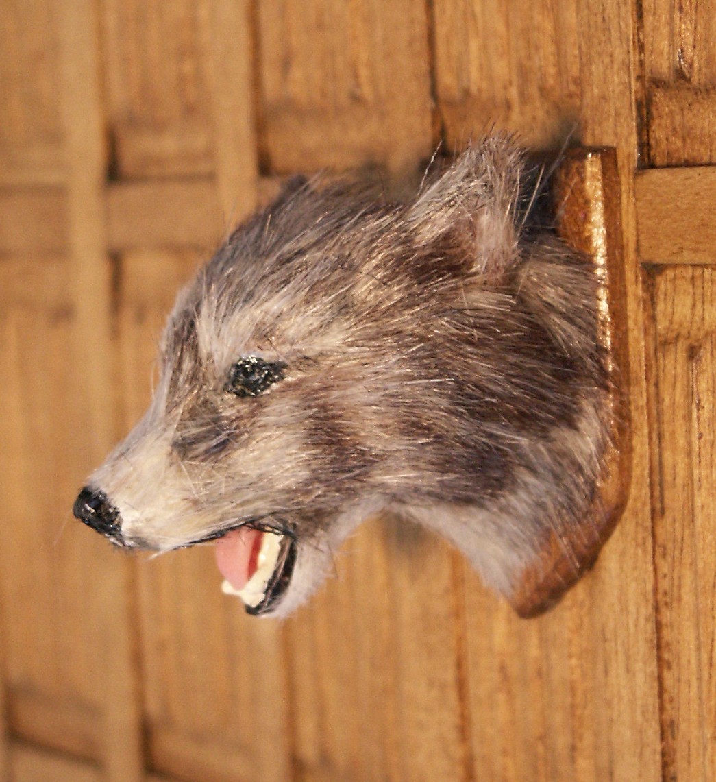 Wolf head for the dolls house