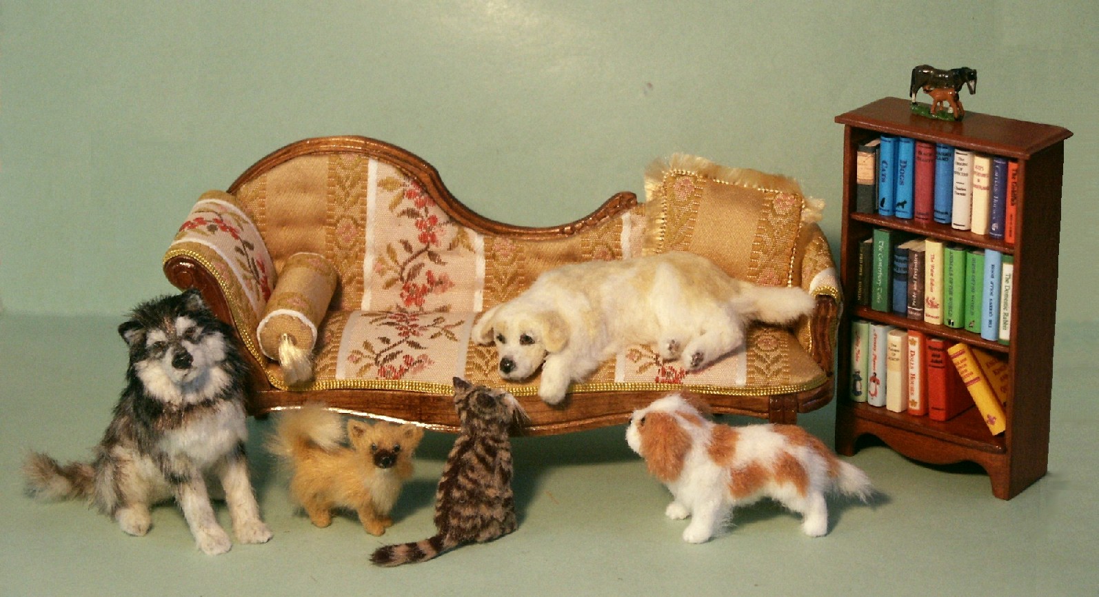 dolls house miniature animals