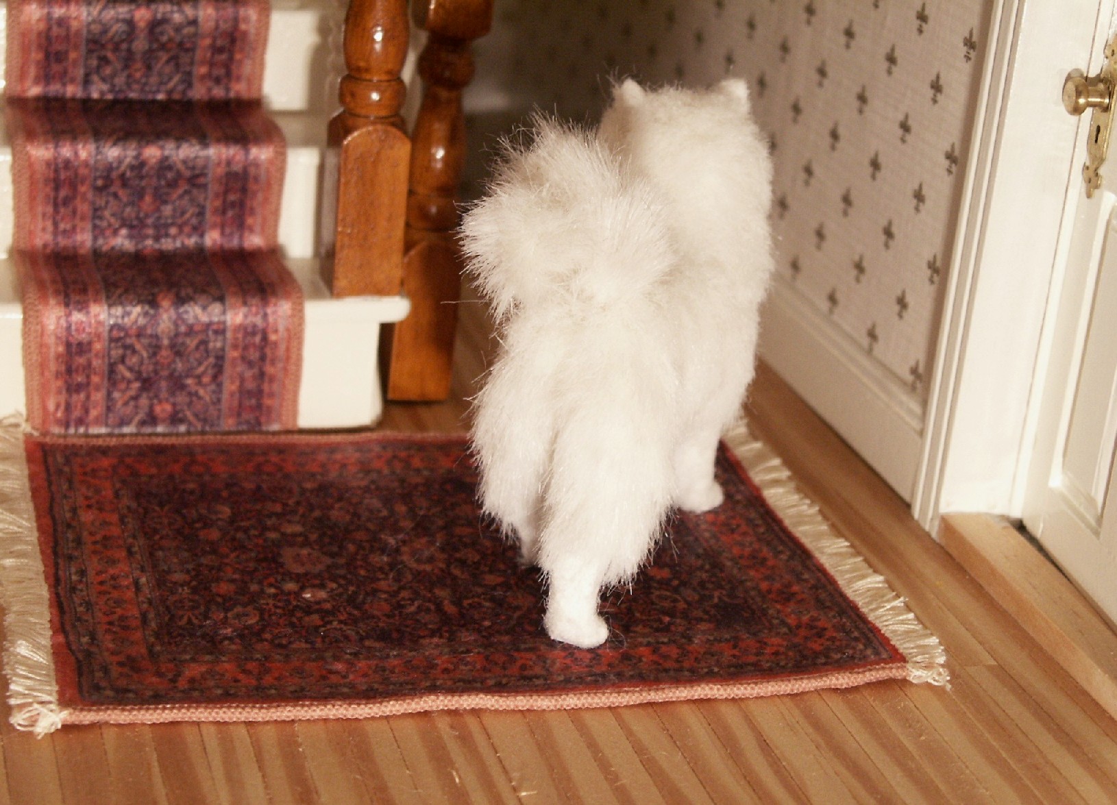 Dolls house Samoyed dog