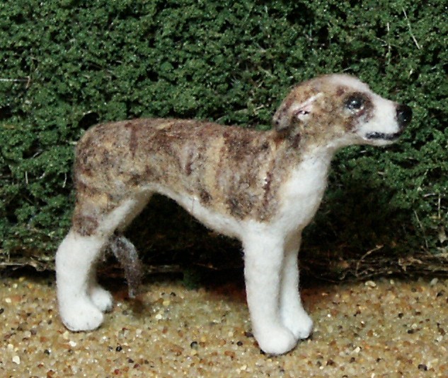 Dolls house whippet dog