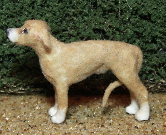 Dolls house whippet dog