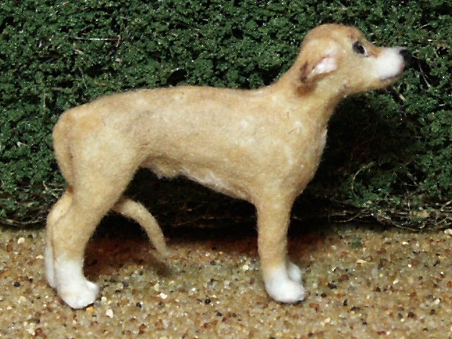 Dolls house whippet dog