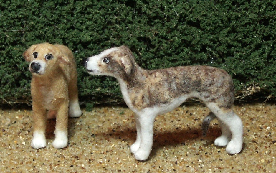 Dolls house whippet dog