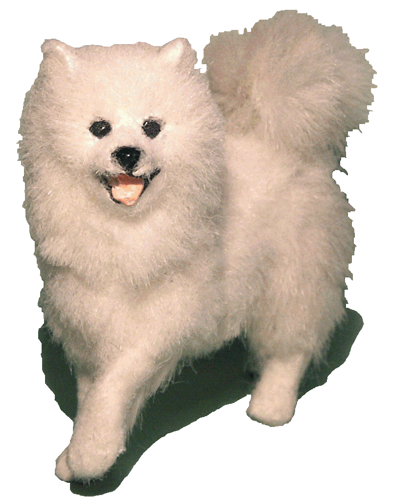 Dolls house Samoyed dog