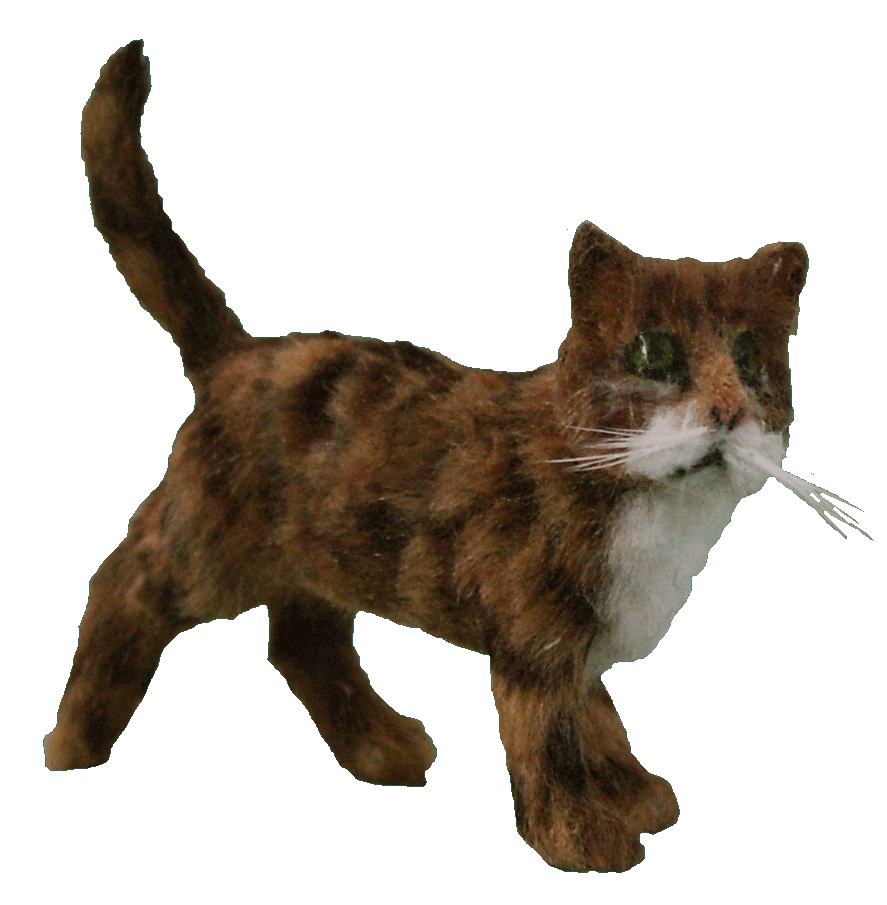 Furry cat for the dolls house