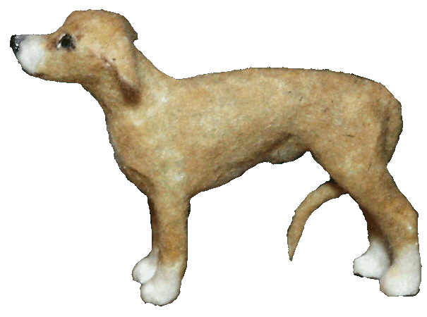 Dolls house dog whippet