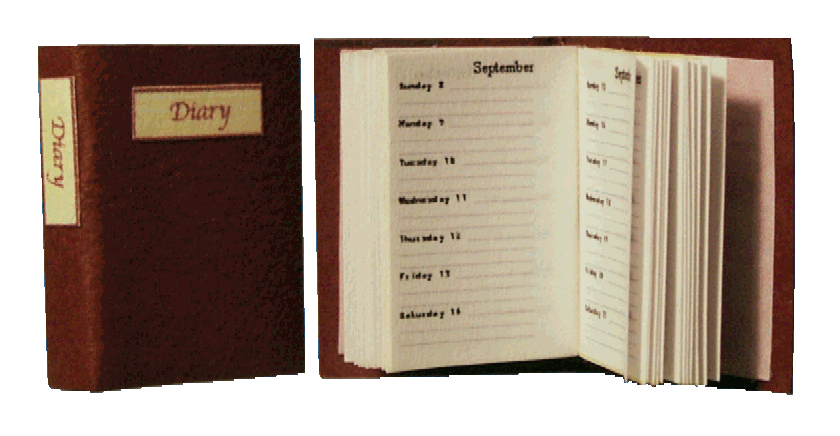 Book for the dolls house - Diary
