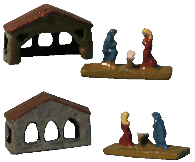 Tiny nativity ornament for the dolls house