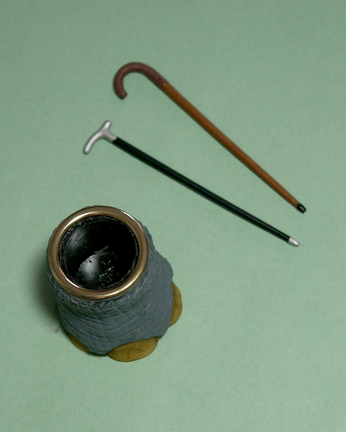 Dolls house elephants foot stick stand