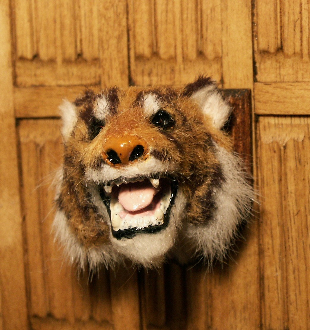 Tiger head for the dolls house
